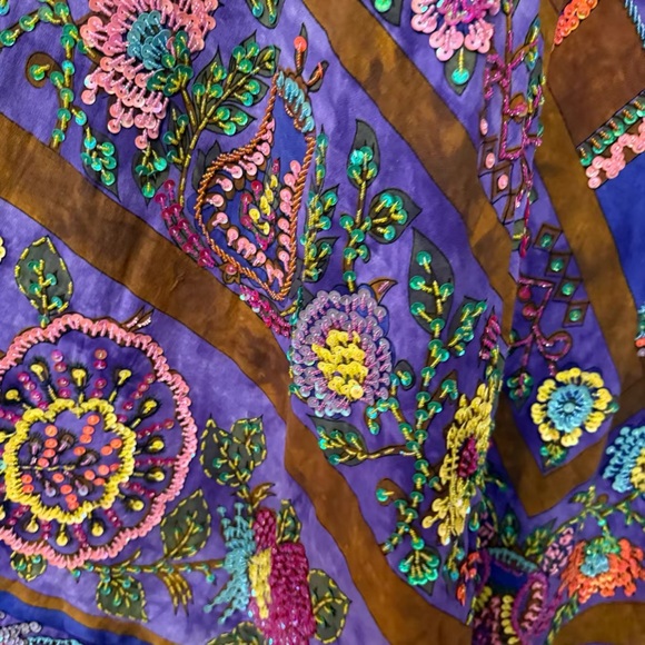 Colorful Bohemian Maxi Skirt S - Picture 9 of 10